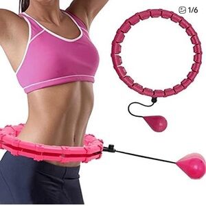 Fit On Form Smart Pink Weighted Hula Hoop for Fitness